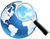 image of globe and magnifying glass