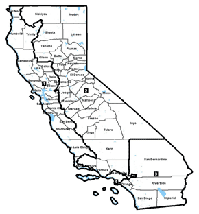 2001 Board of Equalization District Map of California