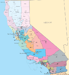 2001 Congressional District Map of California